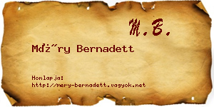 Méry Bernadett névjegykártya